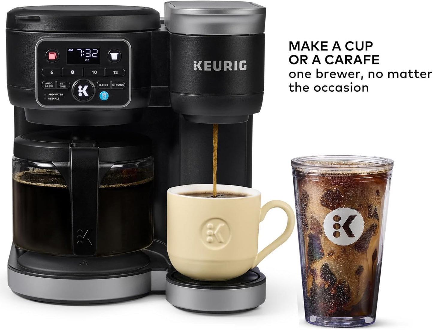 Hot & Iced Single Serve & Carafe Coffee Maker